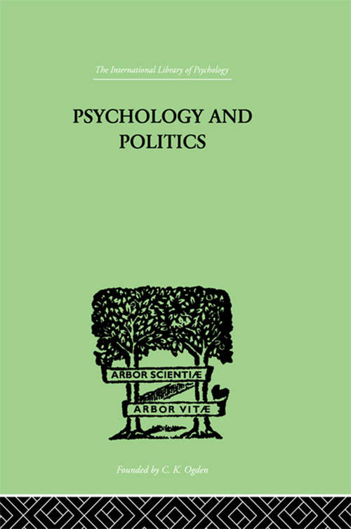 Book cover of Psychology and Politics: And other Essays (International Library Of Psychology)