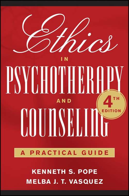 Book cover of Ethics in Psychotherapy and Counseling