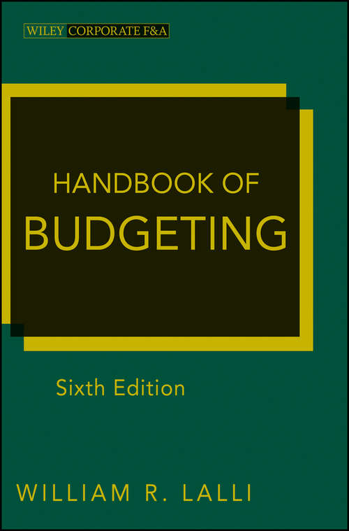 Book cover of Handbook of Budgeting (Wiley Corporate F&a Ser. #562)
