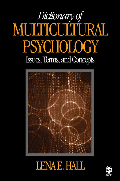 Book cover of Dictionary of Multicultural Psychology: Issues, Terms, and Concepts