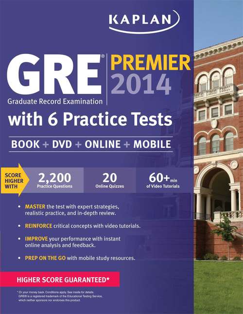 Book cover of Kaplan GRE® Premier 2014 With 6 Practice Tests