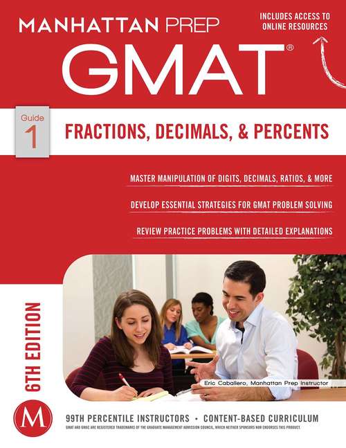 Book cover of GMAT Fractions, Decimals, & Percents (Manhattan Prep GMAT Strategy Guides)