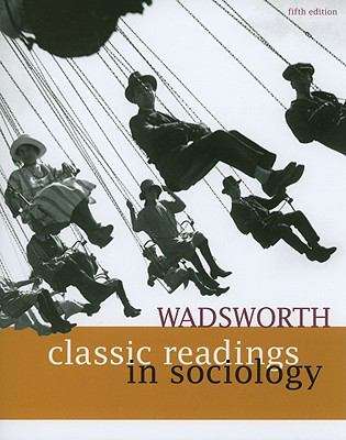 Book cover of Wadsworth Classic Readings in Sociology