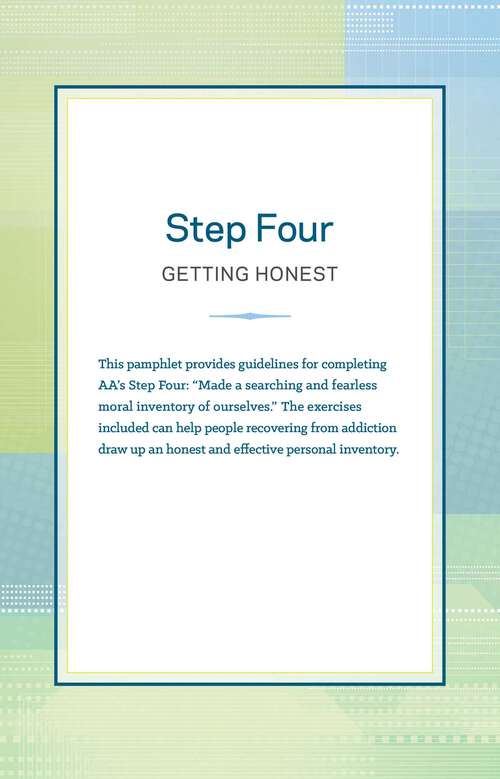 Book cover of Step Four: Getting Honest
