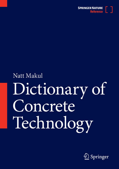 Book cover of Dictionary of Concrete Technology