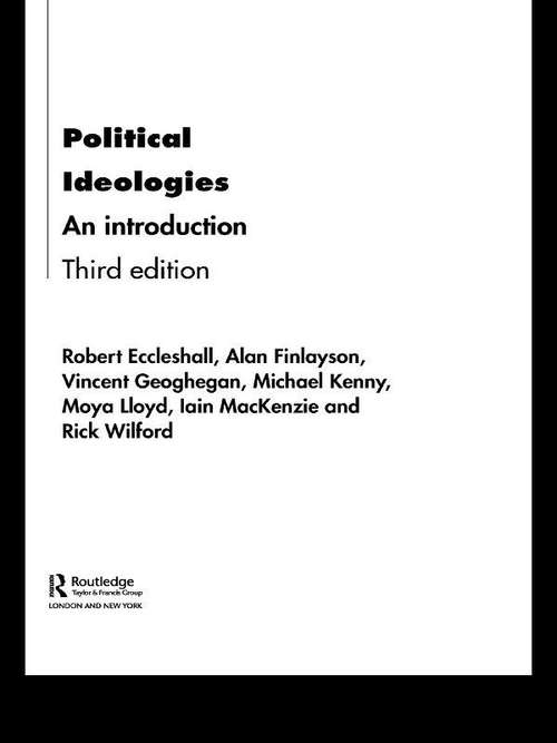 Book cover of Political Ideologies: An Introduction