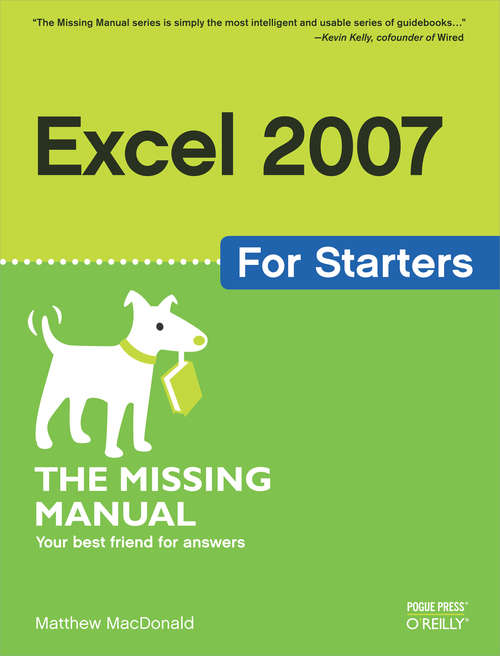 Book cover of Excel 2003 for Starters: The Missing Manual (Missing Manual)