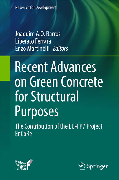 Book cover of Recent Advances on Green Concrete for Structural Purposes