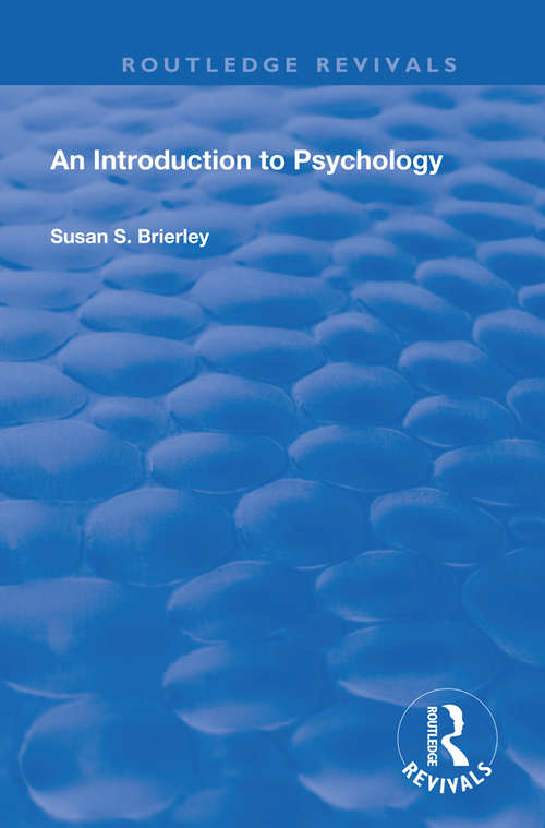 Book cover of An Introduction to Psychology (Routledge Revivals)