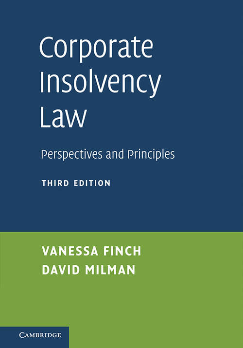 Book cover of Corporate Insolvency Law: Perspectives and Principles