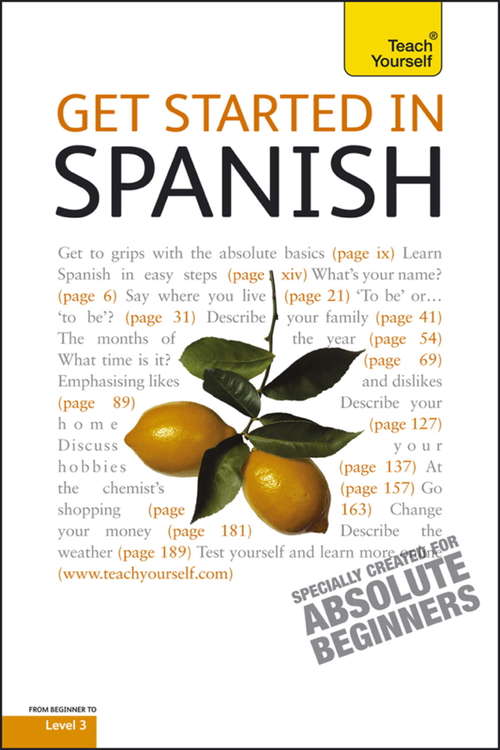 Book cover of Get Started in Beginner's Spanish: Teach Yourself