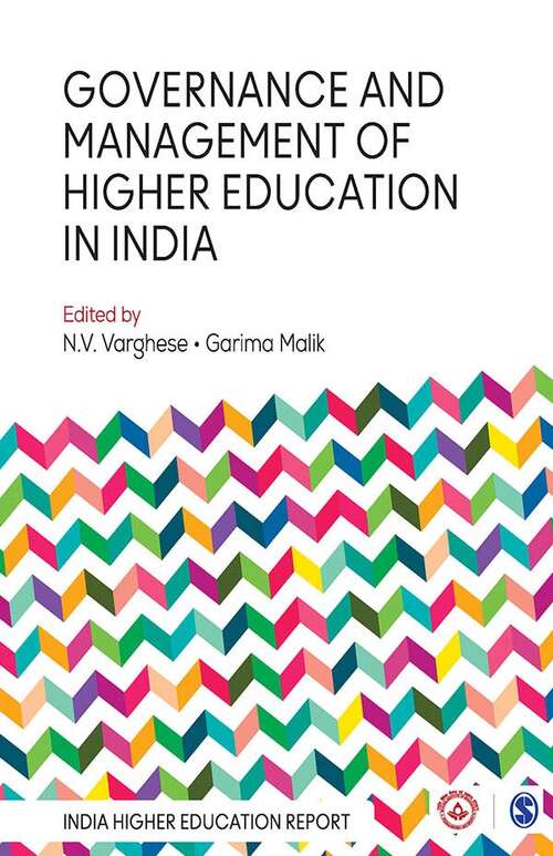 Book cover of Governance and Management of Higher Education in India (First Edition) (India Higher Education Report)