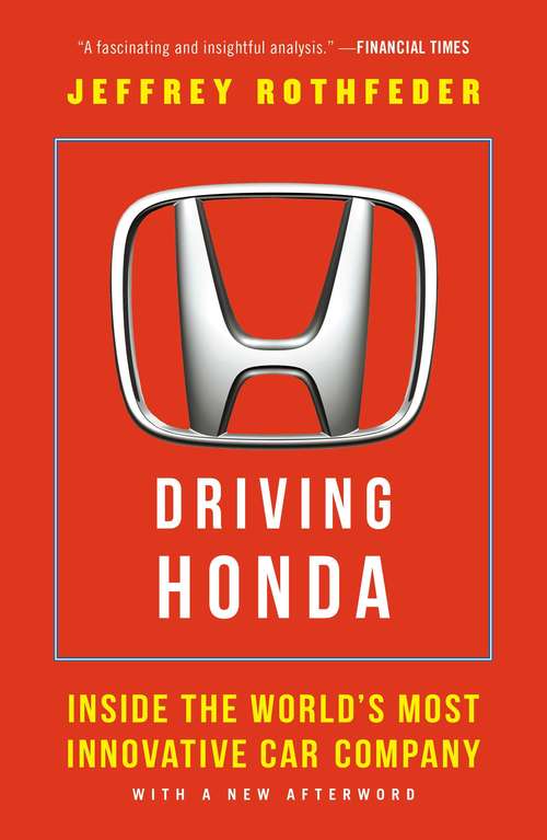 Book cover of Driving Honda