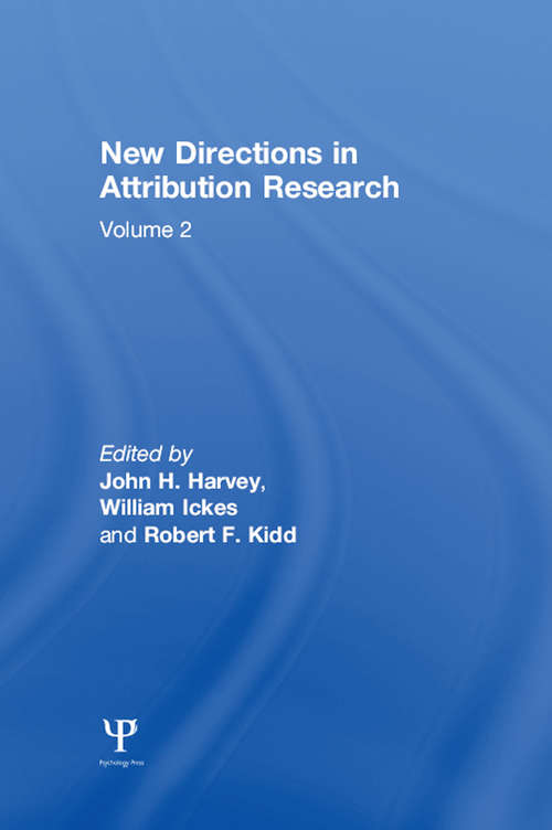 New Directions in Attribution Research: Volume 1