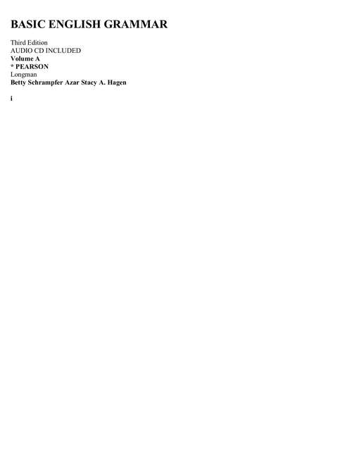 Book cover of Basic English Grammar (Third Edition)