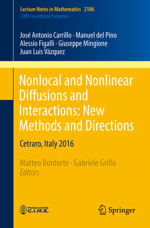 Book cover of Nonlocal and Nonlinear Diffusions and Interactions: New Methods and Directions