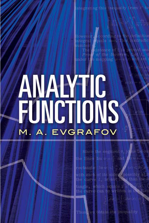 Book cover of Analytic Functions (Dover Books on Mathematics)
