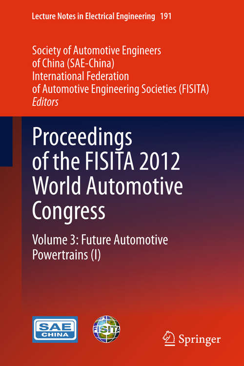 Book cover of Proceedings of the FISITA 2012 World Automotive Congress