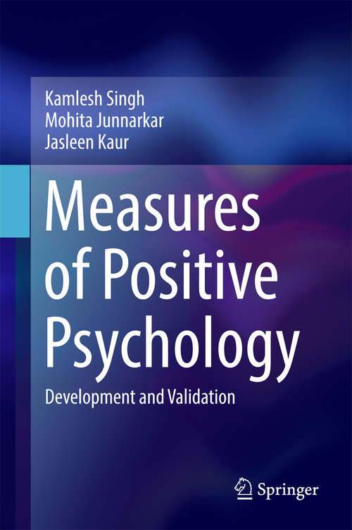 Book cover of Measures of Positive Psychology
