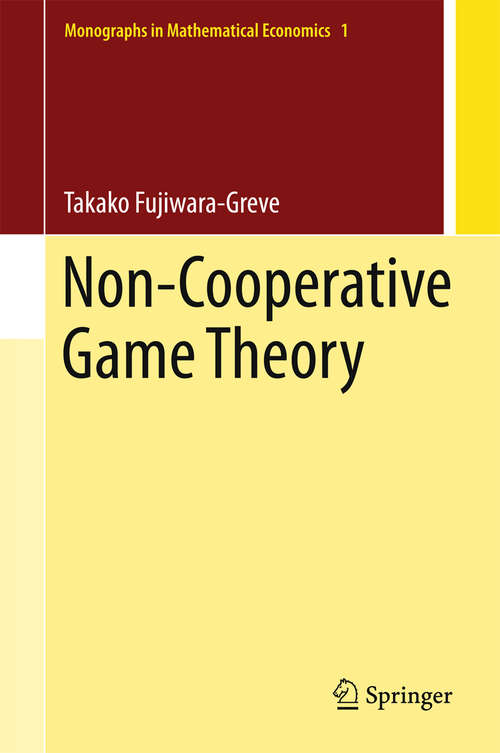 Book cover of Non-Cooperative Game Theory