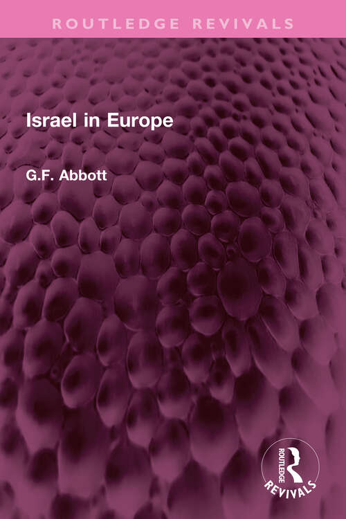 Book cover of Israel in Europe (Routledge Revivals)