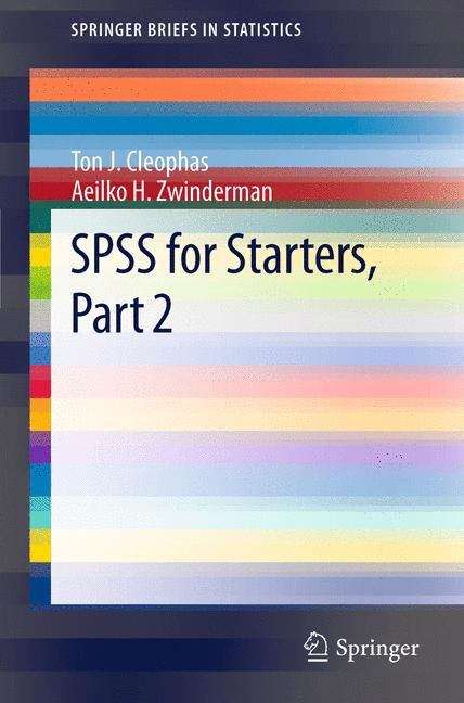 Book cover of SPSS for Starters, Part 2