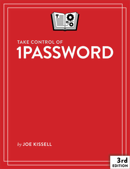 Book cover of Take Control of 1Password (3.0)