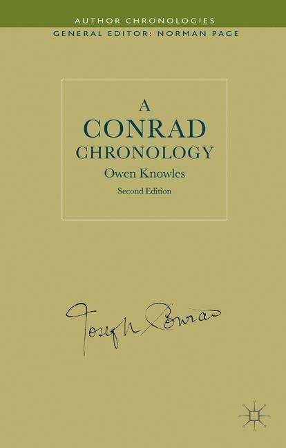 Book cover of A Conrad Chronology