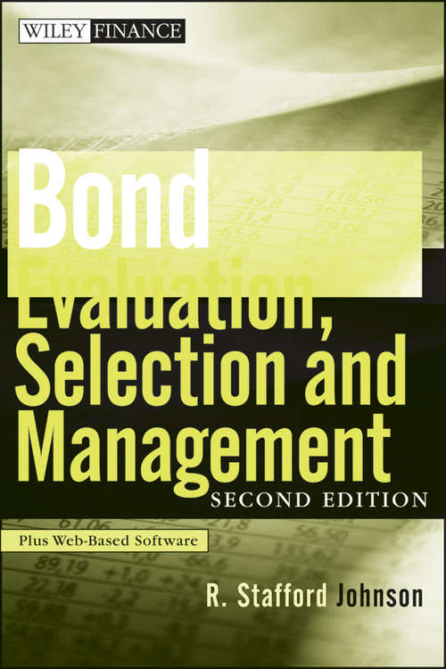 Book cover of Bond Evaluation, Selection, and Management