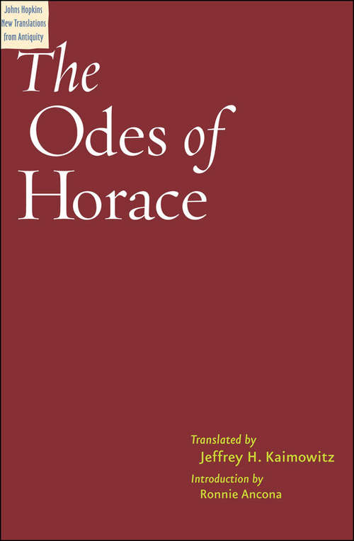 Book cover of The Odes of Horace (Johns Hopkins New Translations from Antiquity)