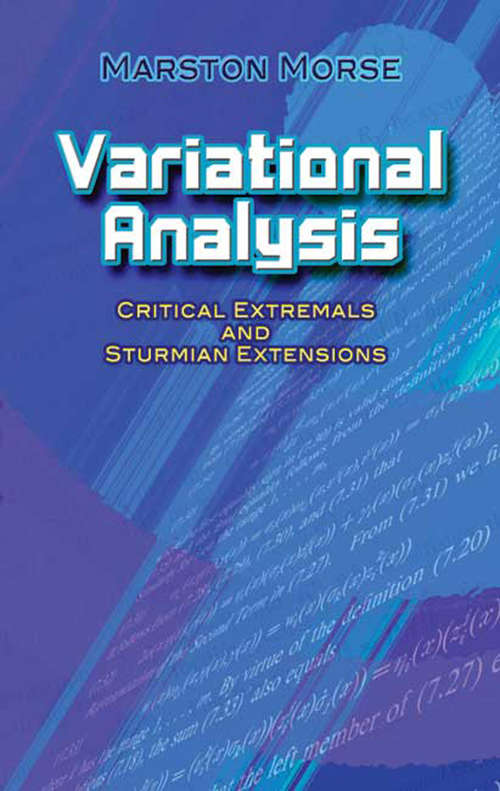 Book cover of Variational Analysis: Critical Extremals and Sturmian Extensions