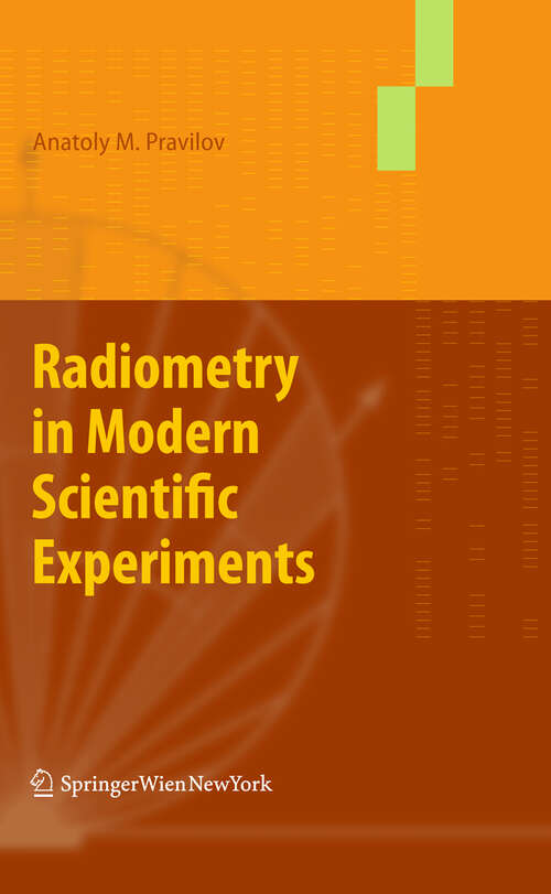 Book cover of Radiometry in Modern Scientific Experiments
