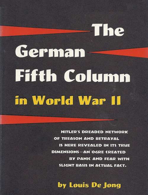 The German Fifth Column in the Second World War