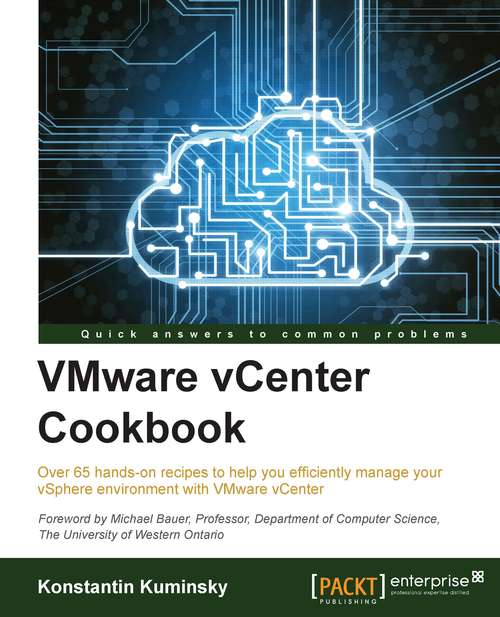 Book cover of VMware vCenter Cookbook