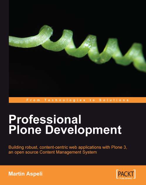 Book cover of Professional Plone Development