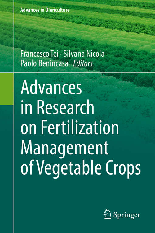 Book cover of Advances in Research on Fertilization Management of Vegetable Crops