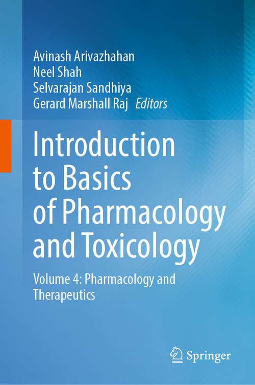 Book cover of Introduction to Basics of Pharmacology and Toxicology: Volume 4: Pharmacology and Therapeutics
