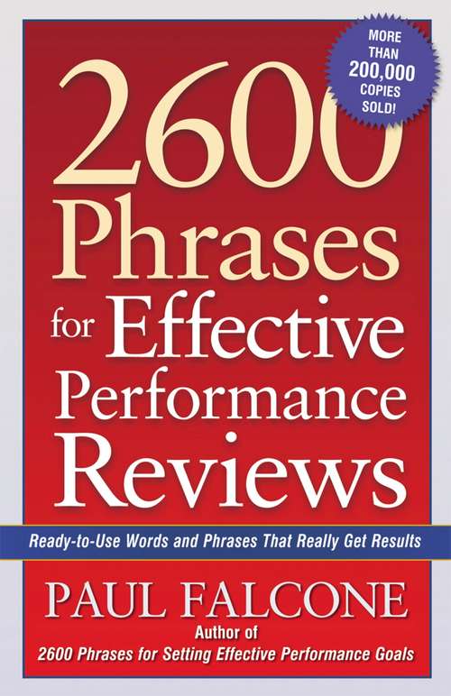 Book cover of 2600 Phrases for Effective Performance Reviews