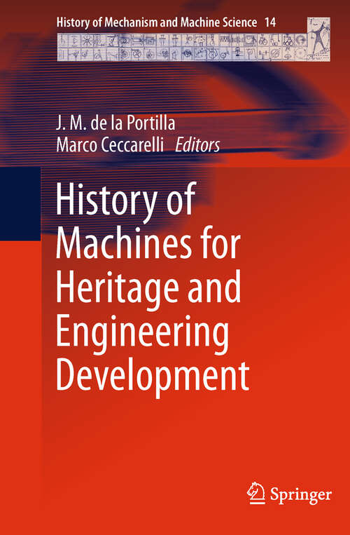 Book cover of History of Machines for Heritage and Engineering Development