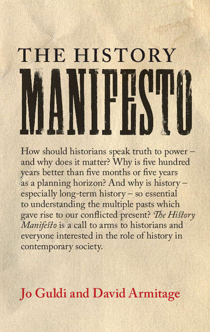 Book cover of The History Manifesto