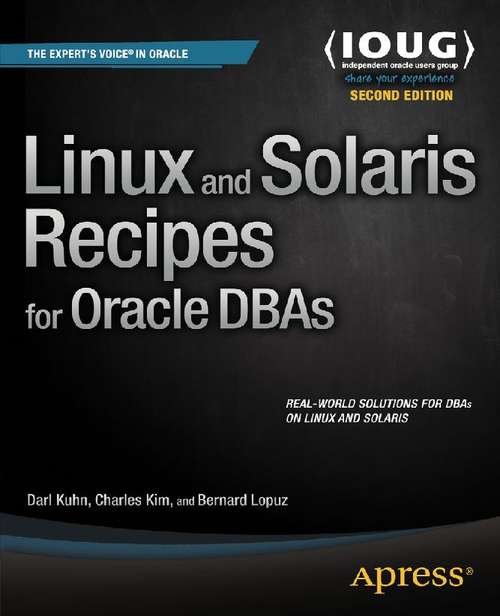 Book cover of Linux and Solaris Recipes for Oracle DBAs