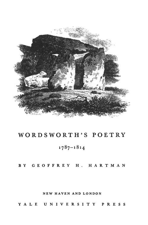Book cover of Wordsworth’s Poetry 1787-1814