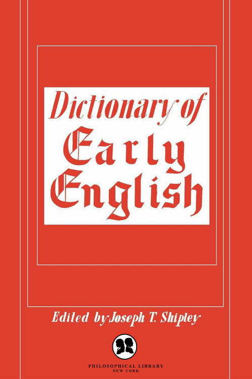 Book cover of Dictionary of Early English