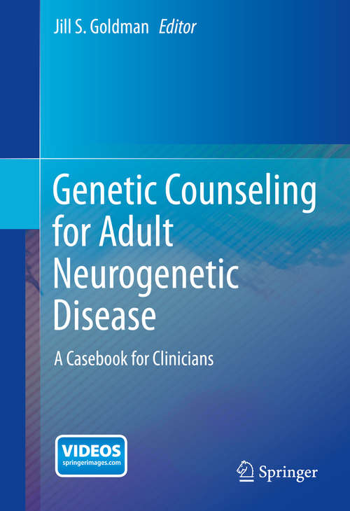 Book cover of Genetic Counseling for Adult Neurogenetic Disease