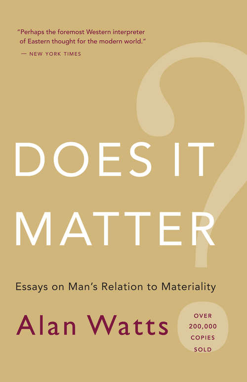 Book cover of Does It Matter?