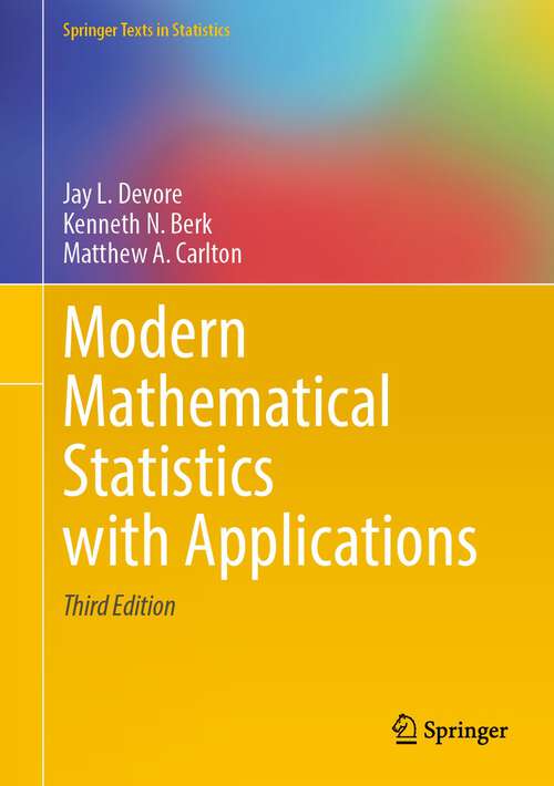 Cover image of Modern Mathematical Statistics with Applications