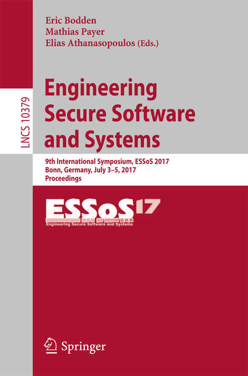 Book cover of Engineering Secure Software and Systems