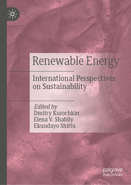 Book cover of Renewable Energy: International Perspectives on Sustainability (1st ed. 2019)