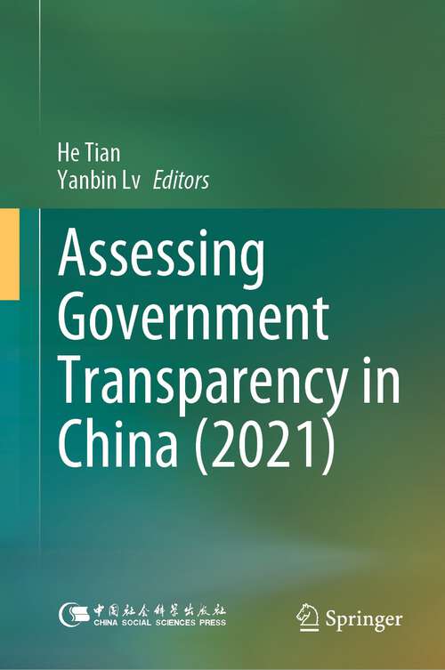 Book cover of Assessing Government Transparency in China (2021) (2024)