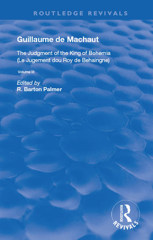 Book cover of The Judgement of the King of Bohemia: Fonteinne Amoureuse (Routledge Revivals: Vol. 67a)